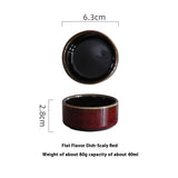 Ceramic Household Seasoning Plate Round Underglaze Japanese Restaurant Dipping Sauce Bowl