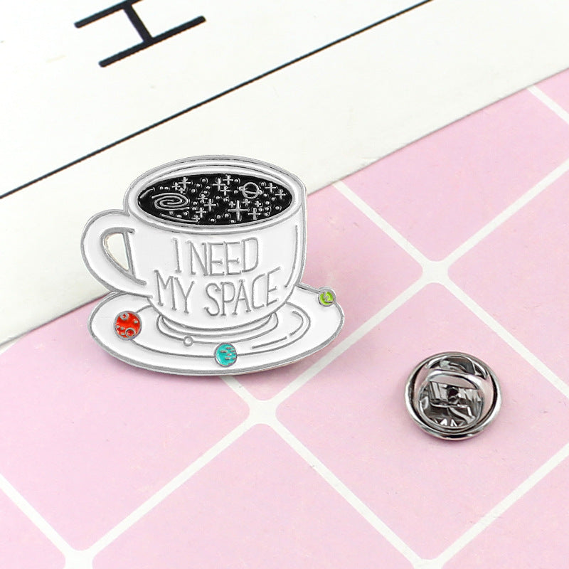 Creative brooch coffee cup