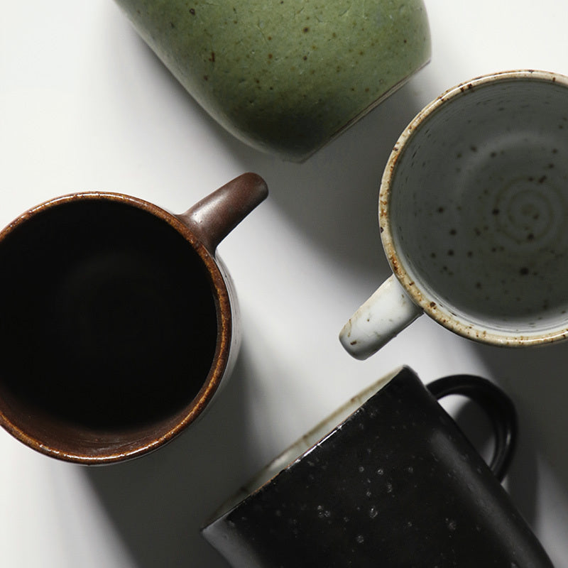 Handmade stoneware coffee cup set