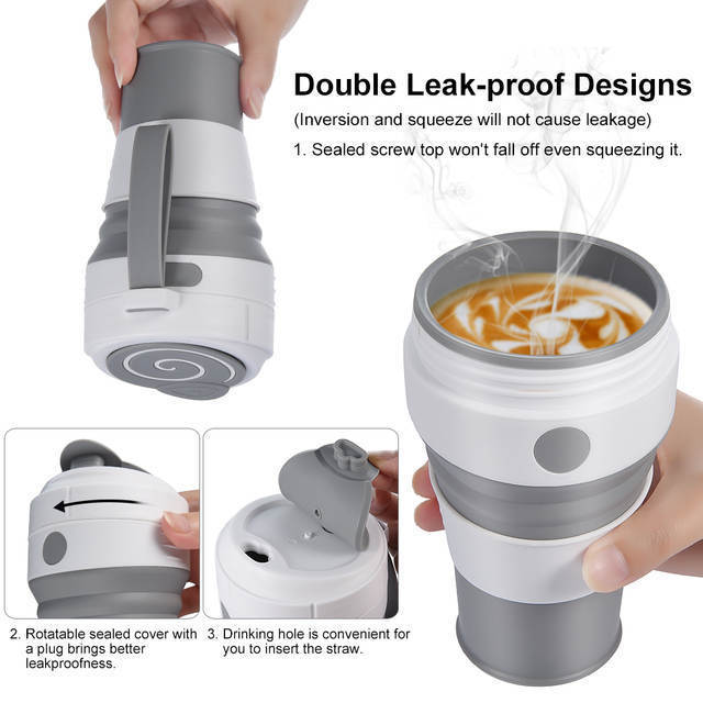 450ml Multifunctional folding coffee cup