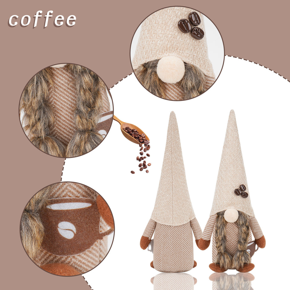 Coffee Festival Faceless Doll Coffee Cup With Ball Plush Decorations