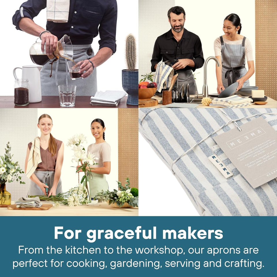 Bistro Half Apron for Men & Women | Half Aprons for Women with Pockets | Delantales Para Meseros | Waitress Aprons | Server Apron with Pocket