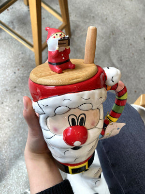 Home Cute Santa Elk Ceramic Coffee Cup