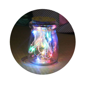 LED Light Wishing Bottle Lucky Star Bottle Glass Cork Bottle Creative Bottle Decoration