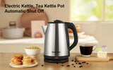 Electric Kettle, 1.8L Hot Water Boiler, Hot Water Kettle With Auto Shut-Off&Boil-Dry Protection, Stainless Steel Interior Electric Tea Kettle Pot, Teapot Boiler For Fast Boiling Coffee, Tea Maker, Drinks, Instant Water Heater
