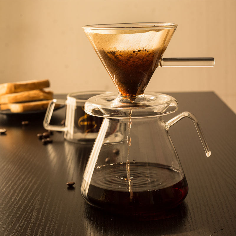 Coffee Pot Set High-bay Silicon Heat-resistant Glass Pot Coffee Filter Cup