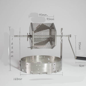 Straight-fire Hand-cranked Bean Roasting Machine Home Coffee Hand Net