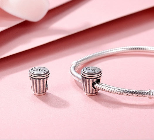 Coffee cup S925 pure beads