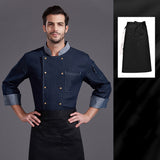 High-grade Hotel Restaurant Club Restaurant Head Chef Denim Work Clothes