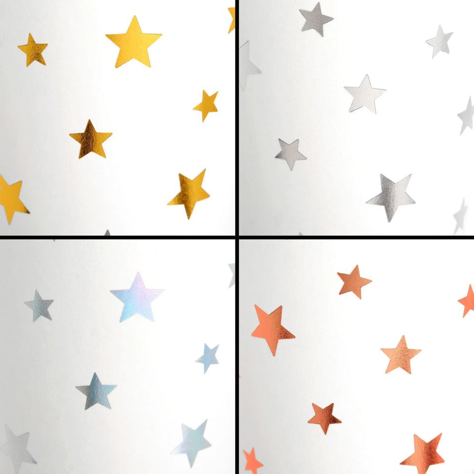 48-Pack Cute Foil Stars Insulated Disposable Coffee Cups with Lids, 16Oz Paper Hot Cup to Go for Twinkle Little Star Baby Shower, Birthday, Events