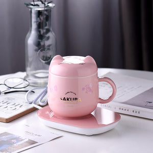 Cartoon cat ceramic coffee cup
