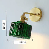 Brass Bedside Lamp Retro Restaurant Homestay Single Head Glass Small Chandelier