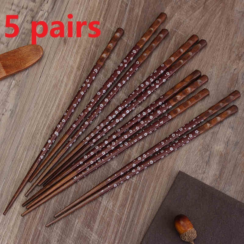 Solid Wood Non-slip High-end Single Couple Home Restaurant Wooden Chopsticks