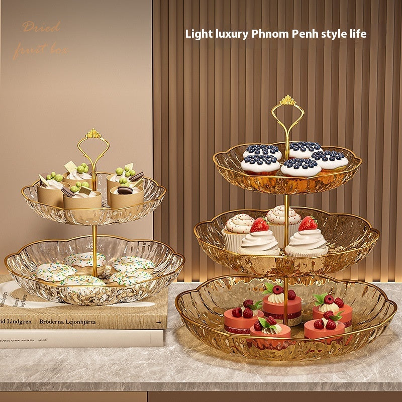 Multi-layer Fruit Coffee Table Candy Plate Living Room Home Snack Plate Points