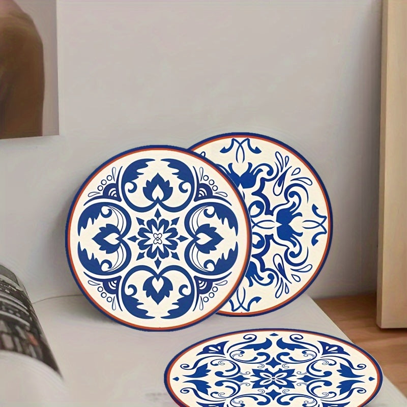 6PCS Mandala Abstract Pattern Wooden Heat Pads, Coaster Set for Home Use, Cup Holder Mats for Tea, Coffee, and Afternoon Tea