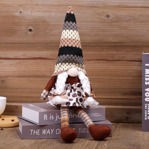 Faceless Doll Hanging Hands Grinding Coffee Christmas