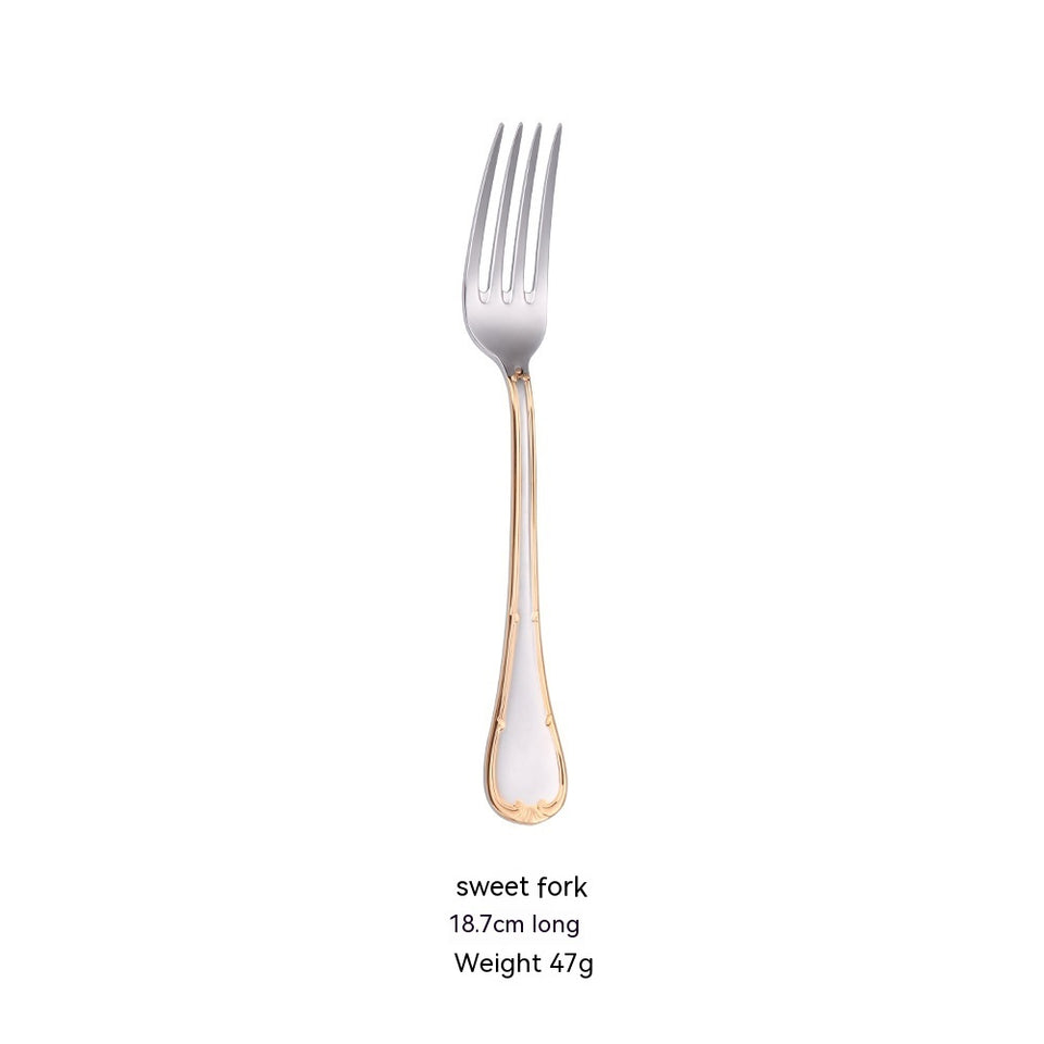Knife Fork And Spoon Hotel Restaurant Western Tableware Household Light Luxury Tableware Set