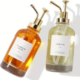 2pcs, Syrup Dispenser Bottle, Coffee Syrup Bottle, Bar Syrup Dispenser Jar, Coffee Pump Dispenser, Oil Dispenser, Glass Syrup Bottle With Pump, Dispenser For Coffee Bar, Glass Syrup Bottle 16.9oz/500ml. Gift For Friends Kitch