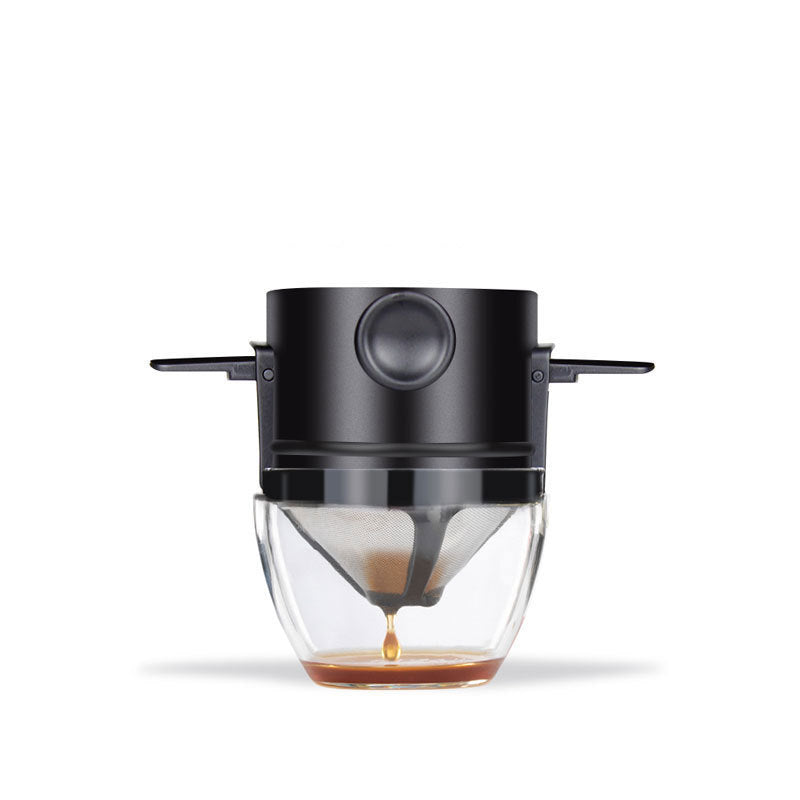 Folding Hand Coffee Tea Stainless Steel Double-layer Drip Filtering Tool Hanging Ear