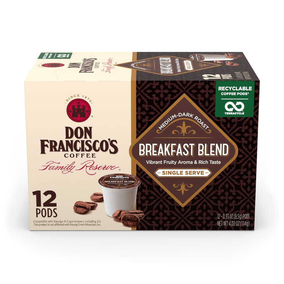 Kona Blend Coffee - 100 K-Cup Compatible Single-Serve Pods - 10% Hawaiian - Recyclable through Terracycle - Compatible with Keurig Brewers