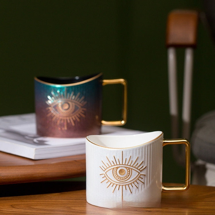 Ceramic Mug Gold-painted Coffee Home Breakfast Creative Gift