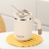 480ml Double-Wall Insulated Stainless Steel Coffee Mugs - Durable, Stylish, and Spill-Proof Travel Cups with Lids for Couples and Office Use - Ideal for Hot and Cold Beverages, Easy to Clean, and BPA-Free