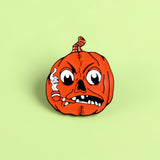 Happy Halloween Enamel Pin Custom Coffee Moon Ghost Pumpkin