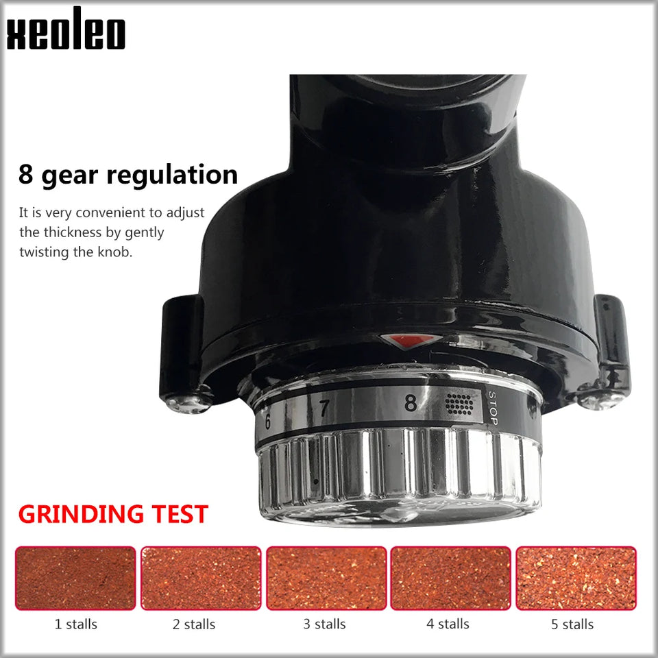 Electric Coffee Grinder 600N Coffee Mill Machine Coffee Bean Grinder Machine Flat Burrs Grinding Machine 100W Red/Black