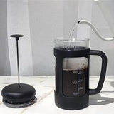 Easyworkz French Press  Coffee Tea Maker with Borosilicate Glass,Soft Grip Handle