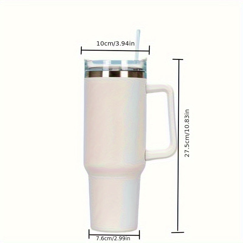 1pc Rainbow Stainless Steel Insulated Cup With Lid, Insulated Travel Coffee Mugs