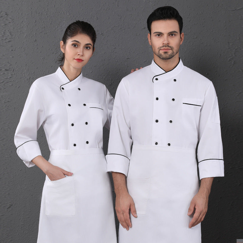 Long Sleeved Autumn And Winter Clothes Baked Western Restaurant Kitchen Chef's Overalls