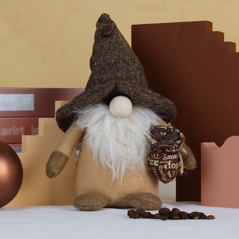 Fashion Coffee Bean Rudolf Doll Decoration