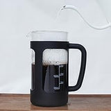 Easyworkz French Press  Coffee Tea Maker with Borosilicate Glass,Soft Grip Handle