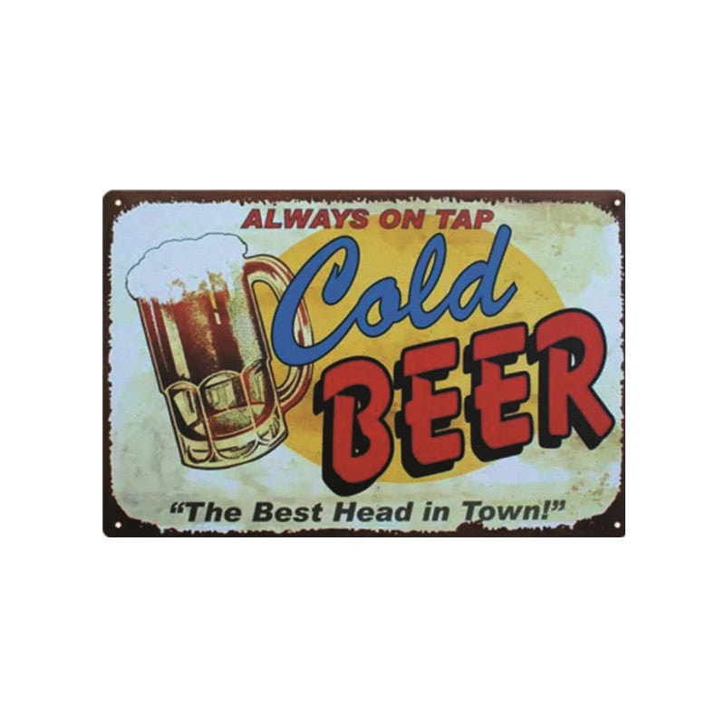 Retro Nostalgic Iron Sheet Painting Coffee Style Bar Coffee Shop