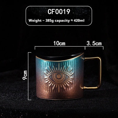 Ceramic Mug Gold-painted Coffee Home Breakfast Creative Gift