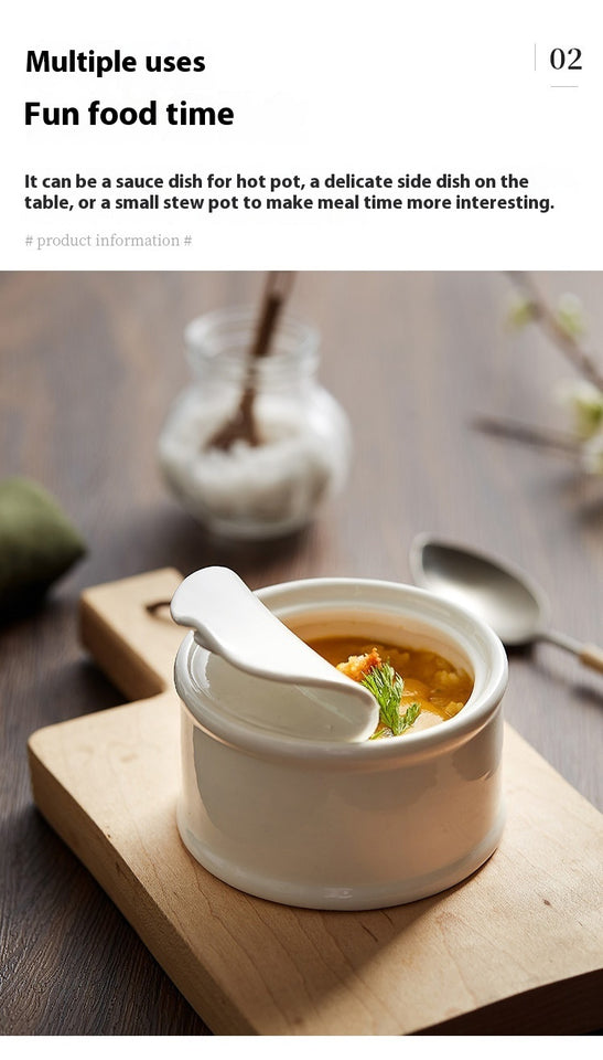 Creative Cans Dessert Bowl Hotel Restaurant Featured Small Stew Pot Ceramic Tableware