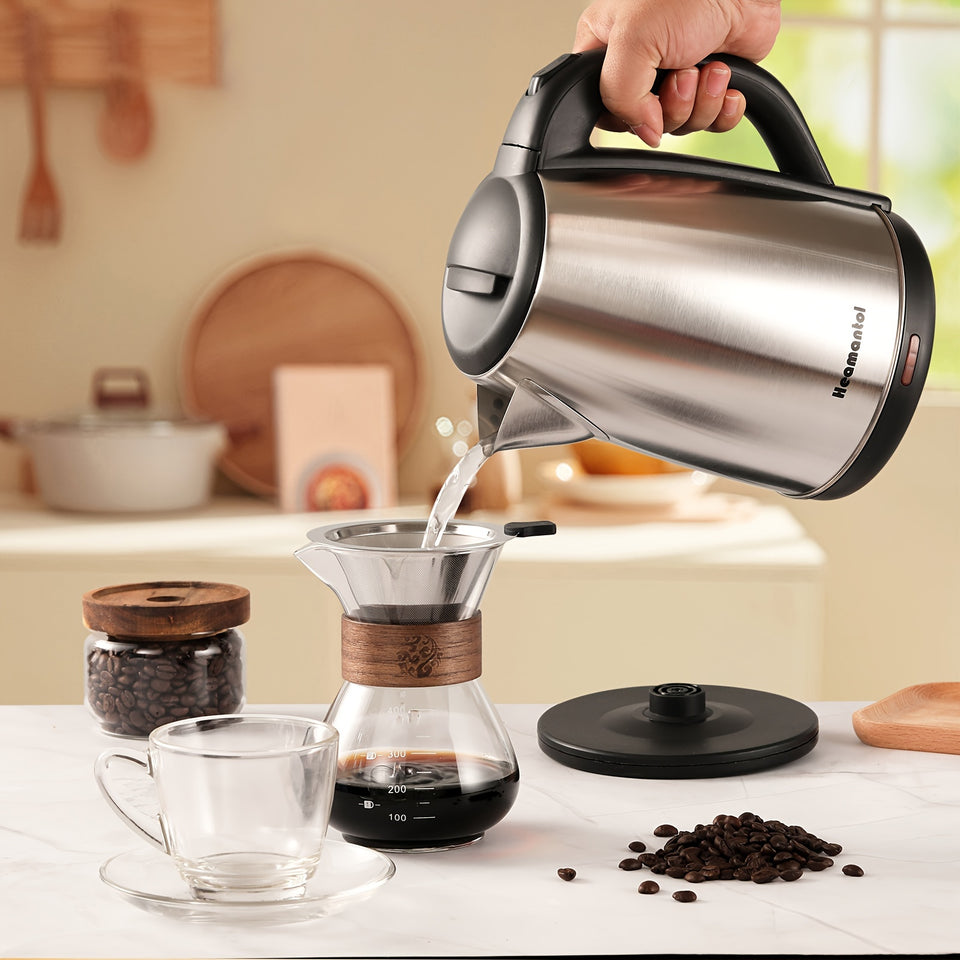 Electric Kettle, 1.8L Hot Water Boiler, Hot Water Kettle With Auto Shut-Off&Boil-Dry Protection, Stainless Steel Interior Electric Tea Kettle Pot, Teapot Boiler For Fast Boiling Coffee, Tea Maker, Drinks, Instant Water Heater