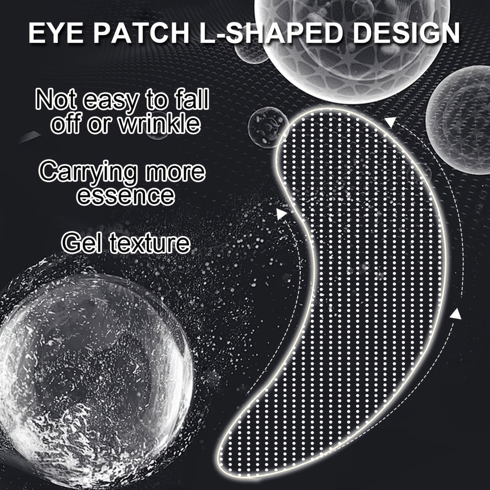 ILISYA 20 Pairs Black Coffee Eye Mask Patches with Collagen - Anti-Wrinkle, Firming & Moisturizing Under Eye Pads for Dark Circles and - Natural Plant Essence, Unisex, Hypoallergenic, Suitable for All Skin Types