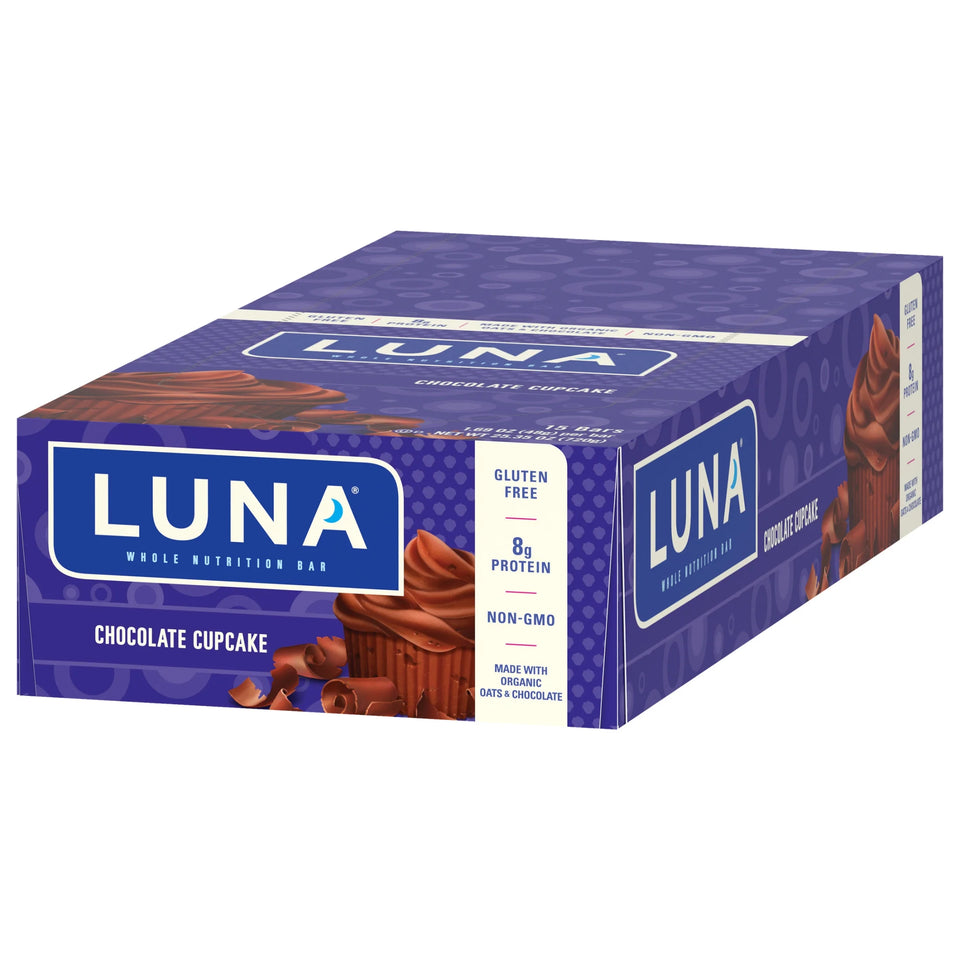 Chocolate Cupcake Flavor Gluten Free Snack Bars, Protein Bars, 15Ct