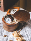 Simple wood coffee beans storage tank