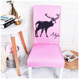 Floral Printing Spandex Chair Cover Stretch Elastic Dining Seat Cover for Wedding Banquet Restaurant Hotel Anti-dirty Removable
