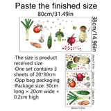 Vegetable Party Wall Sticker Kitchen Restaurant Decoration Self-adhesive Wall Stickers