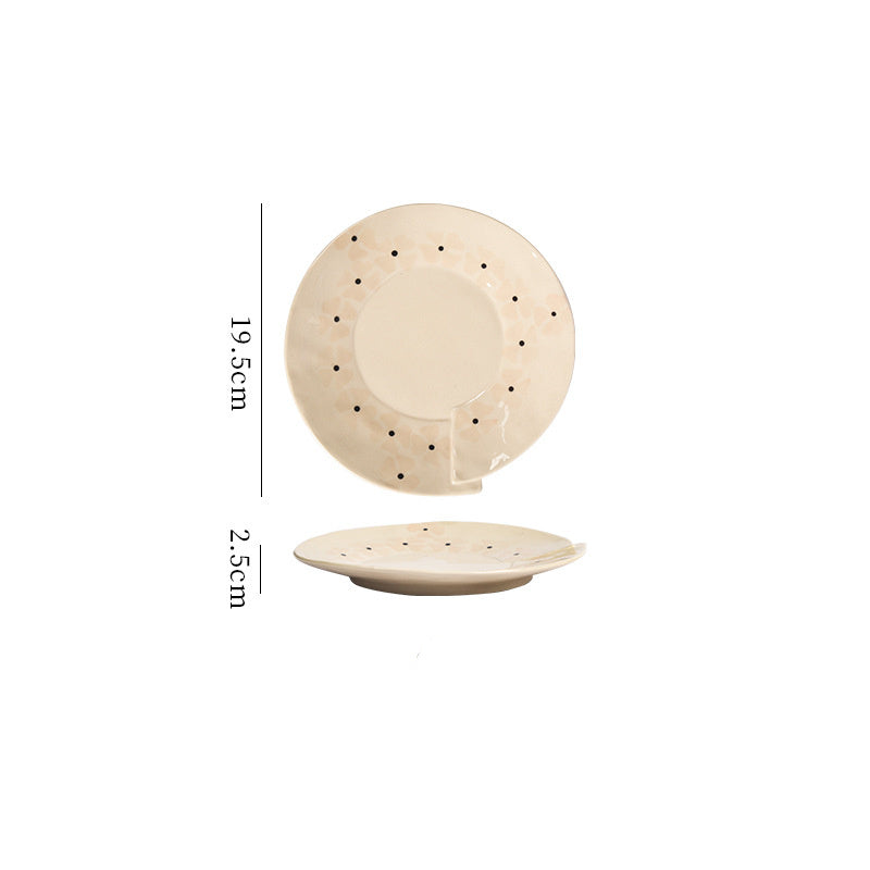 Ins Retro Korean Style Underglaze Color Hand Pinch Irregular Coffee Set Household Restaurant Afternoon Tea Cup Pot Suit