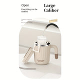 480ml Double-Wall Insulated Stainless Steel Coffee Mugs - Durable, Stylish, and Spill-Proof Travel Cups with Lids for Couples and Office Use - Ideal for Hot and Cold Beverages, Easy to Clean, and BPA-Free