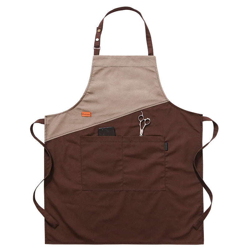 Milk Tea Shop Kitchen Denim Hanging Neck Canvas
