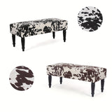 39' Mid Century Modern Bench- End Of Bed Bench Dining Bench Ottomans with Rivet- Upholstered Small Bed Bench Coffee Table Ottoman for Bedroom Entryway And Living Room