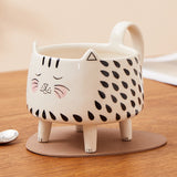 Cat Illustration Cup Coffee Breakfast