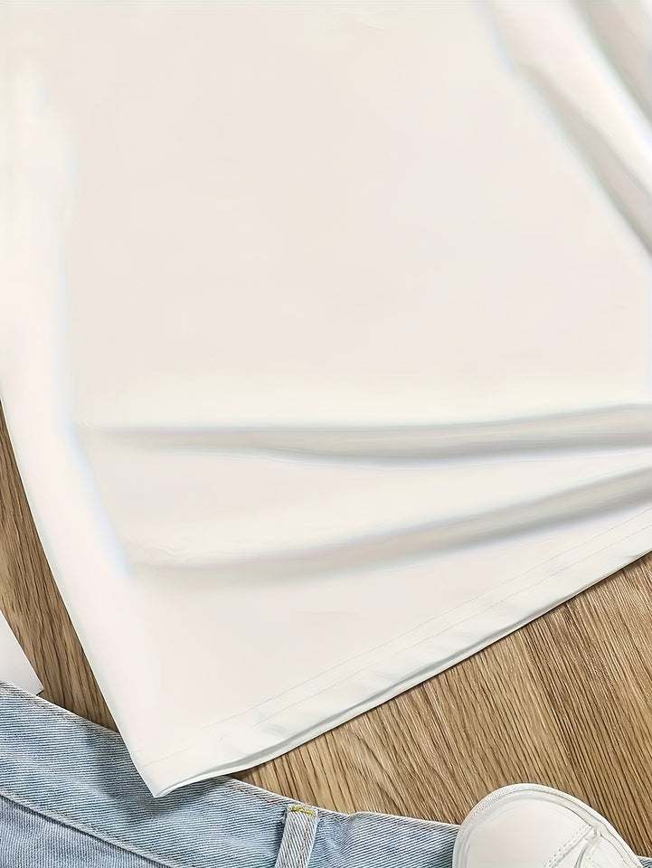 Peace Love Coffee Print, Girls Comfy T-shirt & Shorts Set, Casual Lightweight And Trendy Clothing For Summer