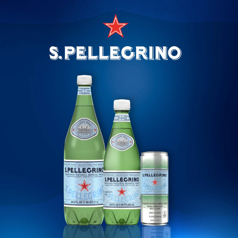 S.Pellegrino Sparkling Natural Mineral Water, 405.6 Fl Oz, Case of 24 Bottles