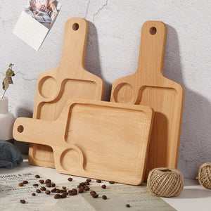 Coffee Restaurant Creative Food Wooden Handle Tray
